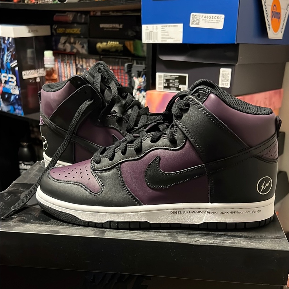 Nike Dunk High Fragment Black Purple Sneakers